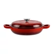 Kép 2/2 - Perfect Home Zománcozott Öntöttvas Szeletsütő lábas fedővel 27 cm piros 10133