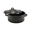 Kép 2/2 - Perfect Home Zománcozott Lábas fedővel 27 cm 2,8 liter fekete 10389