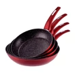 Kép 2/6 - Perfect Home Metal Red Line tapadásmentes alumínium serpenyő 28cm indukciós 10405