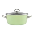Kép 1/2 - Perfect Home Zöld Elite Zománcozott lábas 20 cm + üvegfedő 10407