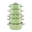 Kép 2/2 - Perfect Home Zöld Elite Zománcozott szeletsütő lábas 24 cm + üvegfedő 10421
