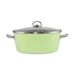 Kép 1/2 - Perfect Home Zöld Elite Zománcozott lábas 24 cm + üvegfedő 10413