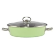 Kép 1/2 - Perfect Home Zöld Elite Zománcozott szeletsütő lábas 24 cm + üvegfedő 10421