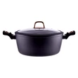 Kép 1/9 - Perfect Home Golden Line tapadásmentes alumínium lábas üvegfedővel 28cm, 6,1L, indukciós 10439