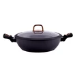 Kép 10/10 - Perfect Home Golden Line tapadásmentes alumínium szeletsütő üvegfedővel 28cm indukciós 10442