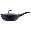 Kép 1/10 - Perfect Home Golden Line tapadásmentes alumínium Wok üvegfedővel 28cm indukciós 10488