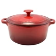Kép 3/5 - Perfect Home Zománcozott öntöttvas lábas 20cm, 2,2l piros 10565