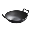 Kép 2/4 - Perfect Home Öntöttvas Wok hagyományos kínai, fa fedővel nagy 36,5 cm 11813