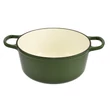 Kép 3/5 - Perfect Home Zománcozott Öntöttvas lábas fedővel ~25*11 cm 3,5 liter zöld 11862