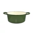 Kép 4/5 - Perfect Home Zománcozott Öntöttvas lábas fedővel ~25*11 cm 3,5 liter zöld 11862