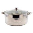 Kép 1/3 - Perfect Home Rozsdamentes lábas 32 cm + üvegfedő 10,5 literes 13235