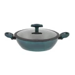 Kép 1/3 - Perfect Home Sea Line tapadásmentes alumínium szeletsütő üvegfedővel 28cm indukciós 15555