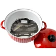 Kép 2/4 - Perfect Home Piros Pöttyös Zománcozott lábas 24cm+fedő 15615