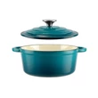 Kép 1/7 - Perfect Home Zománcozott öntöttvas lábas 20 cm, 2L türkizkék 16636