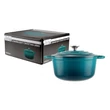 Kép 4/7 - Perfect Home Zománcozott öntöttvas lábas 24 cm, 3,6L türkizkék 16637