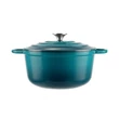 Kép 6/7 - Perfect Home Zománcozott öntöttvas lábas 24 cm, 3,6L türkizkék 16637