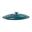 Kép 2/6 - Perfect Home Zománcozott öntöttvas kacsasütő ovális 30cm, 4.2L türkizkék 16639