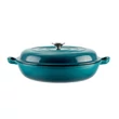 Kép 4/4 - Perfect Home Zománcozott öntöttvas szeletsütő fedővel 30cm türkizkék 16640