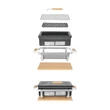 Kép 10/18 - Perfect Home Hibachi Grillező 39*22 cm szögletes fekete 16704 