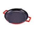 Kép 1/6 - Perfect Home Zománcozott Öntöttvas Grill Szeletsütő 31cm csőrös piros 28117