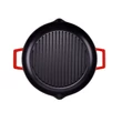 Kép 5/6 - Perfect Home Zománcozott Öntöttvas Grill Szeletsütő 31cm csőrös piros 28117