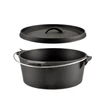 Kép 6/19 - Perfect Home Öntöttvas BBQ Grill szett fa dobozos 6+1 részes / Holland sütő szett 28340