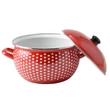 Kép 3/4 - Perfect Home Piros Pöttyös Zománcozott lábas 18cm+fedő 33003