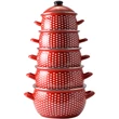 Kép 4/5 - Perfect Home Piros Pöttyös Zománcozott lábas 20cm+fedő 15612