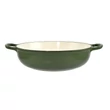 Kép 3/6 - Perfect Home Zománcozott Öntöttvas szeletsütő lábas fedővel ~31,5 cm zöld 80057
