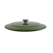 Kép 4/6 - Perfect Home Zománcozott Öntöttvas szeletsütő lábas fedővel ~31,5 cm zöld 80057