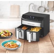 Kép 1/12 - GOURMETMAXX Forrólevegős fritőz/ Airfryer KÉTKAMRÁS 7L 2400W DS11339-L