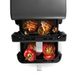 Kép 4/6 - GOURMETMAXX Forrólevegős fritőz/ Airfryer Kétkamrás Függőleges 3,5 + 6,5 liter DS16404