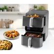 Kép 6/6 - GOURMETMAXX Forrólevegős fritőz/ Airfryer Kétkamrás Függőleges 3,5 + 6,5 liter DS16404