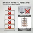 Kép 4/8 - EasyMaxx Magas Teherbírású Polc 5 Fapolccal DS11768-L