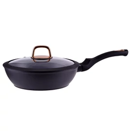 Perfect Home Golden Line tapadásmentes alumínium Wok üvegfedővel 24cm indukciós 10487 Perfect Home Golden Line tapadásmentes alumínium Wok üvegfedővel 24cm indukciós 10487