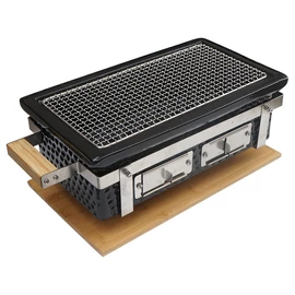 Perfect Home Hibachi Grillező 39*22 cm szögletes fekete 16704  Perfect Home Hibachi Grillező 39*22 cm szögletes fekete 16704