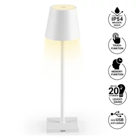 N8Werk Ledes Asztali lámpa érintőgombos 3V Fehér DS00264-L N8Werk Ledes Asztali lámpa érintőgombos 3V Fehér DS00264-L