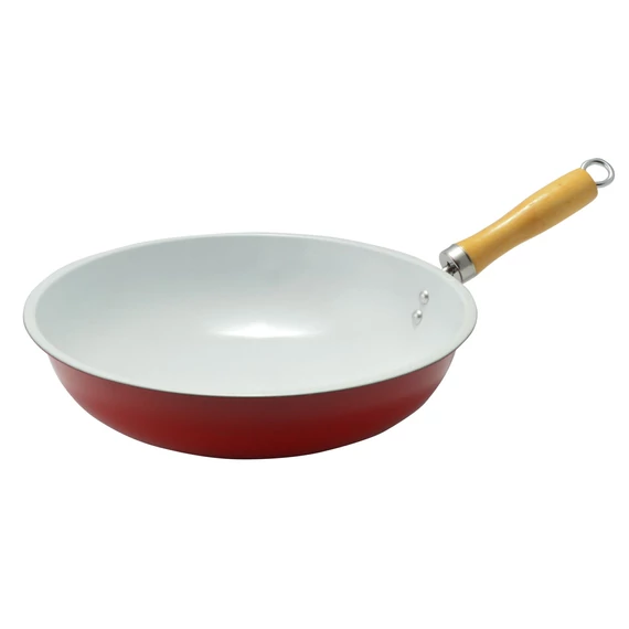 Perfect Home Kerámia bevonatos wok 30cm piros 10264