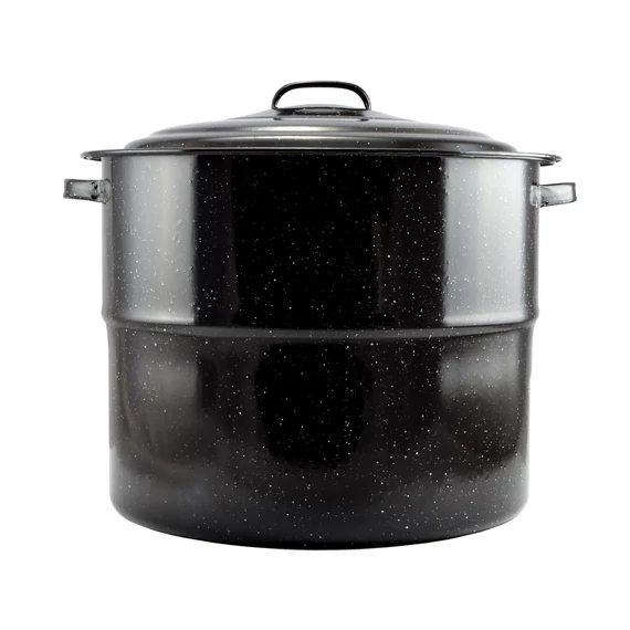 Perfect Home Zománcozott Lábas fedővel 45 cm 31,5 liter fekete 10393