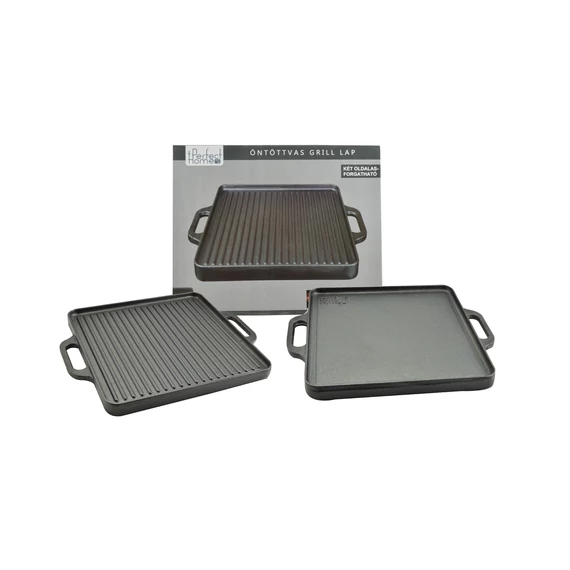 Perfect Home Öntöttvas Grill lap 2 oldalas 42*42 cm 12971