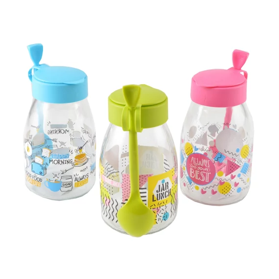 Tárolóüveg kanállal 370 ml 14322