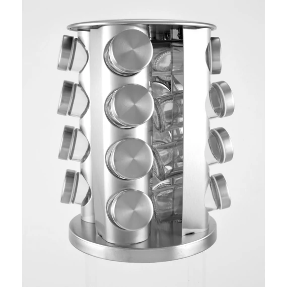 Perfect Home Forgó fűszertartó 16 részes rozsdamentes 16674